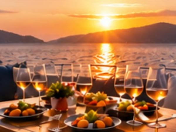 BBQ bei Sonnenuntergang