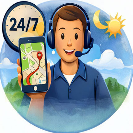 24/7 route-assistentie